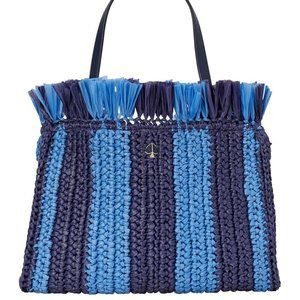 Kate Spade | Sam Stripe Straw Satchel NWT